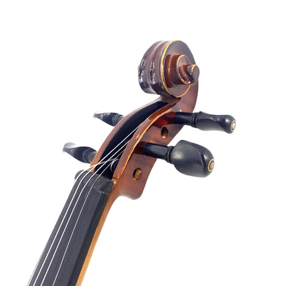 Violin 4/4 Full Set Violin for Beginners & Adults Solid Wood Fiddle with Hard Case Bow Shoulder Rest Strings Flame Maple Spruce Wood