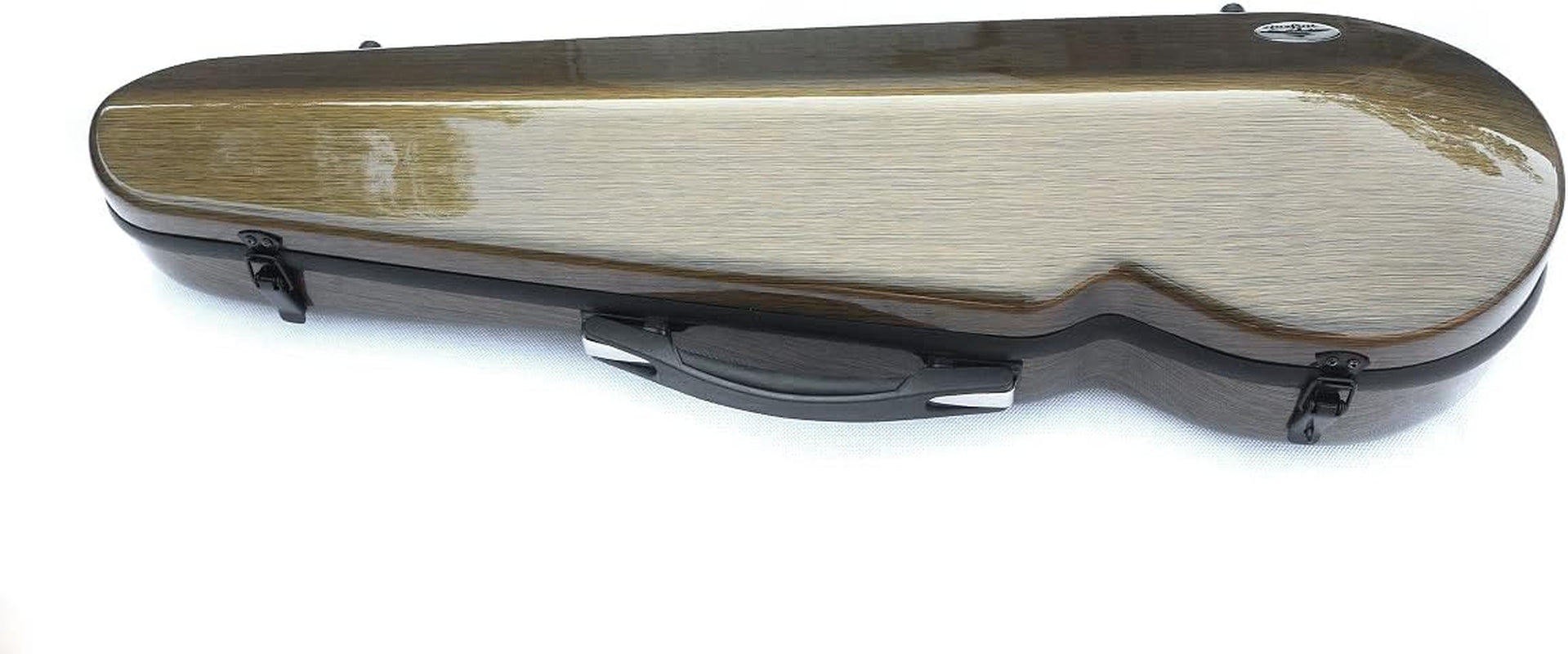 4/4 Violin Case Mixed Carbon Fiber Violin Box White Black Thick Padding Triangle Shape Strong Light Violin Cases (Brown)