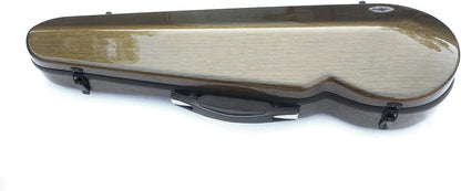 4/4 Violin Case Mixed Carbon Fiber Violin Box White Black Thick Padding Triangle Shape Strong Light Violin Cases (Brown)