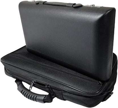 Oboe Case Hard Shell with PU Leather and Oxford Outer Bag Adjustable Strap Portable Oboe Bag for Beginners,Students,Players Musicians