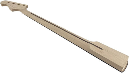 Bass Guitar Neck 22Fret 34Inch Maple Guitar Fretboard Block Inlay DIY Guitar Block Inlay (Maple Fretboard)