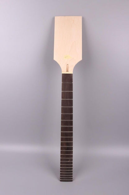 Electric Guitar Neck 22 Fret Guitar Replacement for LP ST Electric Guitar Necks Paddle Head DIY Maple Rosewood 25.5Inch Scale (25-1/2 Inch)