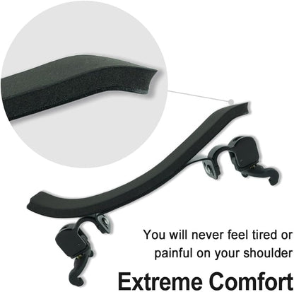Adjustable Violin Shoulder Rest for 1/2 Universal Type Violin Advanced Violin Parts,Collapsible and Height Adjustable Feet,High Strength Sponge,Soft and Easy to Use