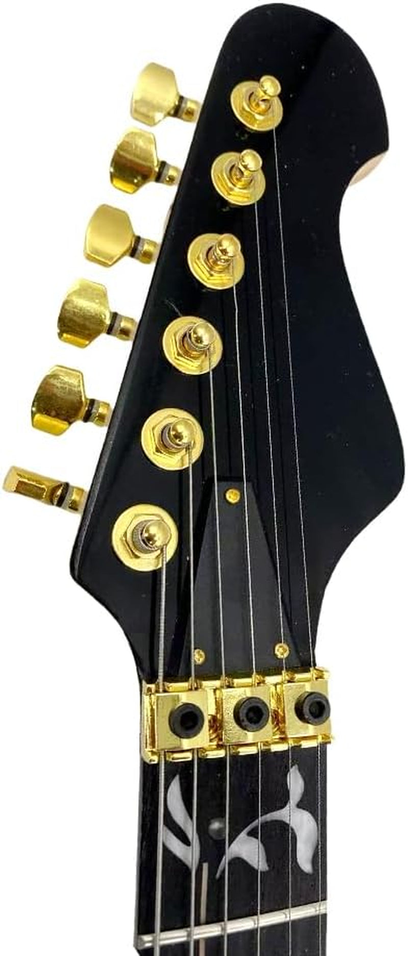 LED Light Electric Guitar Maple Neck Acrylic Body Crystal Guitar Blue Sweet Sound for Beginners,Students,Adults (Kit-Led-Iba)