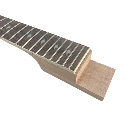 Yinfente Electric Guitar Neck 22 Fret 24.75 Inch Mahogany Guitar Necks with Rosewood Fretboard Diamond Inlay (24.75Inch)