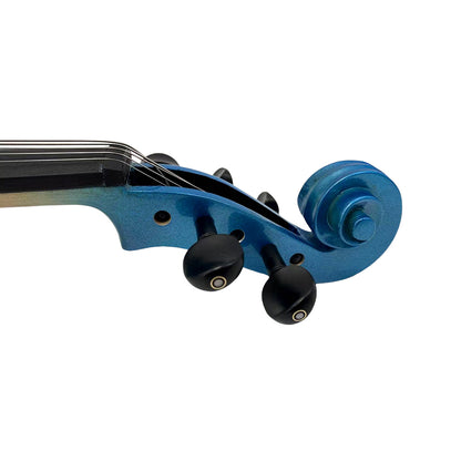 Yinfente 16inch Silent Electric Viola Solid Wood 5 String With Ebony Fittings&Hard Case& Brazilwood Bow