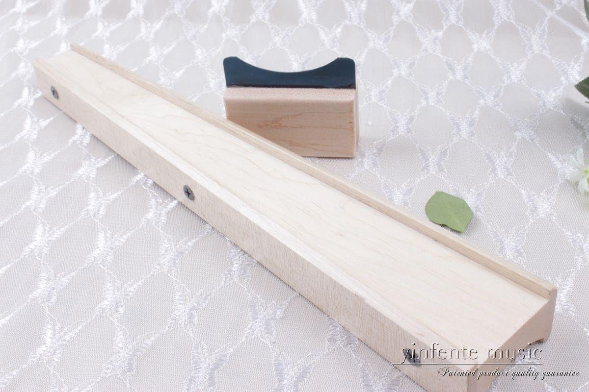 3/4 4/4 Violin Fingerboard Hold Clamp Scraper Violin Making Luthier Tools Solid Wood Steel Blade (Scraper + Clamp)