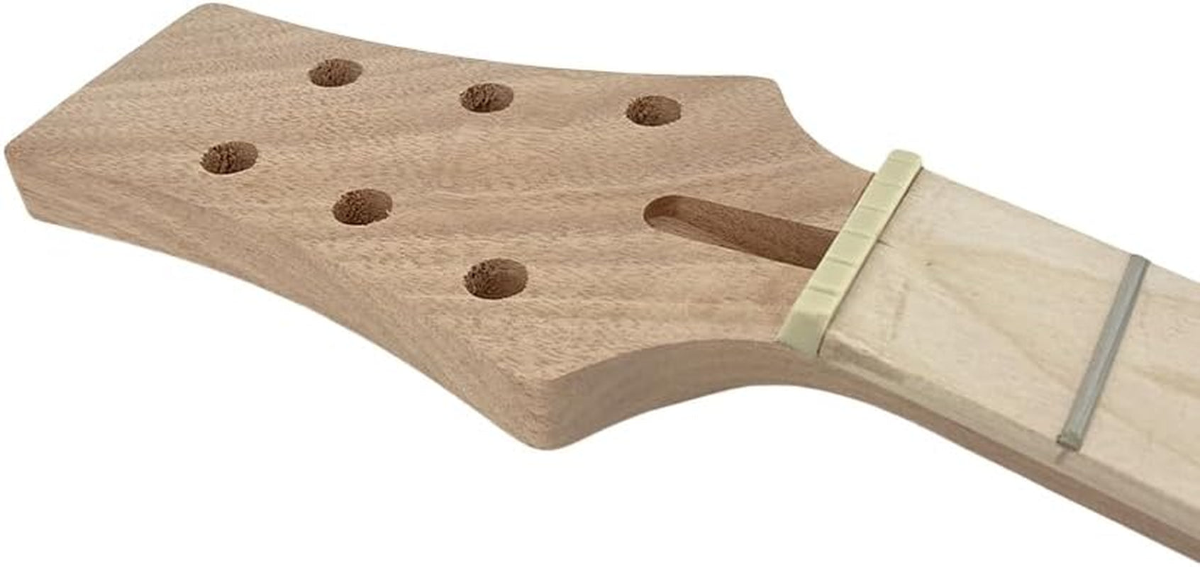 Electric Guitar Neck 22 Fret 24.75 Inch Mahogany Wood with Maple Fretboard Nice Inlay Set in Heel DIY Guitar Project Replacement