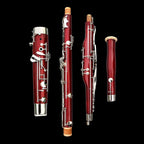 Bassoon Maple Wooded Bassoon C Key 26 Keys Silver Plated Woodwind Instrument with Case Accessories