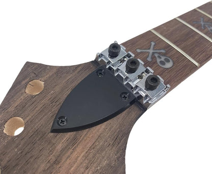 Guitar Neck 24Fret 25.5Inch Reversed Head Maple Wood Bolt on Heel Shark Fin Inlay DIY Guitar