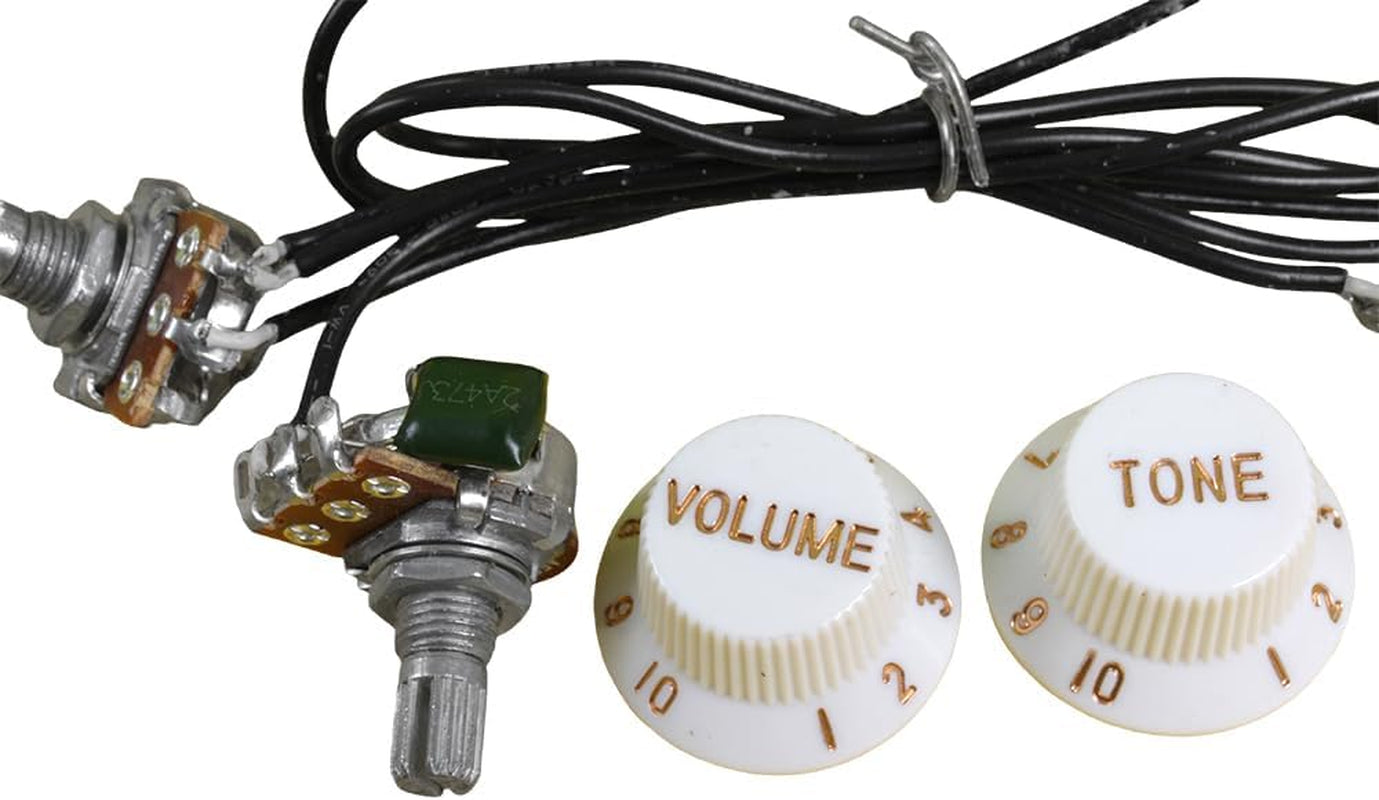 Sound Hole Pickups 6 String Magnetic Pickups with Tone Volume Knobs for Acoustic Guitars (White)