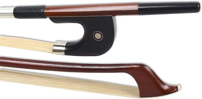 3/4 Upright Double Bass Bow Brazilwood German Bow Natural Bow Hair Well Balanced