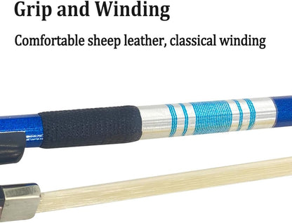 Cello Bow 4/4 Carbon Fiber Lightweight Well Balance Natural Mongolian Stallion Horse Ebony Frog with Nice Inlay Hand Crafted by Professional Master