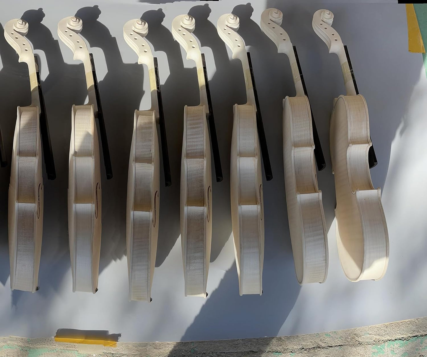 Professional Violin 4/4 Flame Maple Violin Spruce Handmade White Violins Stradivarius Model 1716 Year (4Pcs)