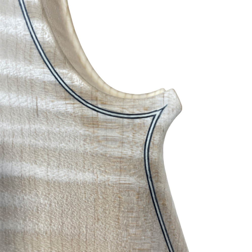 Yinfente Handmade 4/4 size Violin with Flame Maple Back white Unfinished