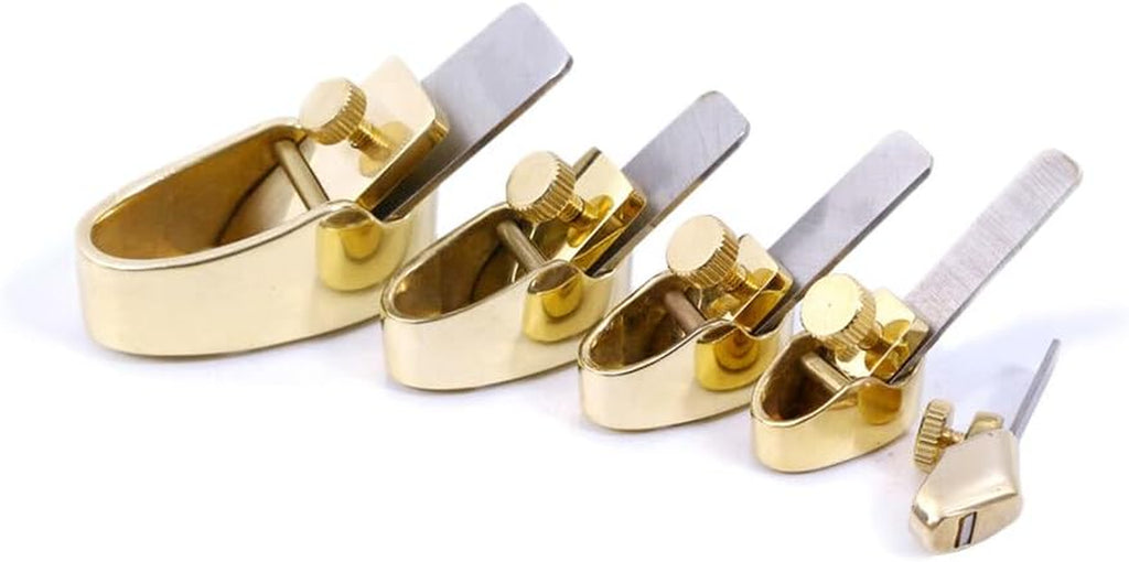 1 Set Brass Planes Luthier Woodworking Tool Violin/Viola/Cello Planes with Steel Blades,Flat Bottom Sharp and Durable (5 Pcs)