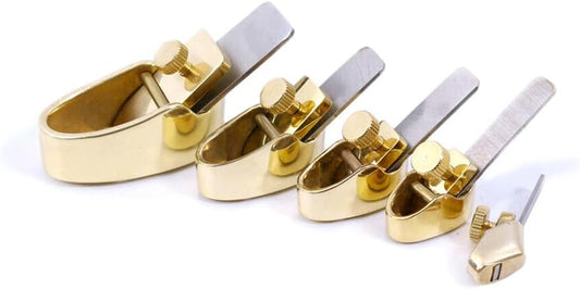 1 Set Brass Planes Luthier Woodworking Tool Violin/Viola/Cello Planes with Steel Blades,Flat Bottom Sharp and Durable (5 Pcs)