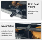 Carbon Fiber Viola Case for 15Inch to 16.5Inch with Adjustable Backstrap &Handle&Buckle Soft Interior and Hard Case for Beginner and Musicians