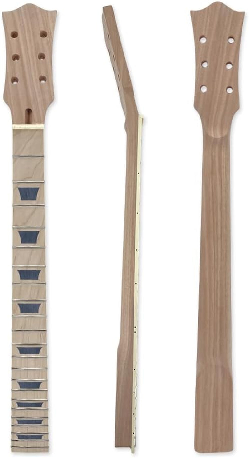Guitar Neck 22Fret 24.75Inch Maple Fretboard Bolt on Heel Mahogany Wood Necks DIY Guitar Necks