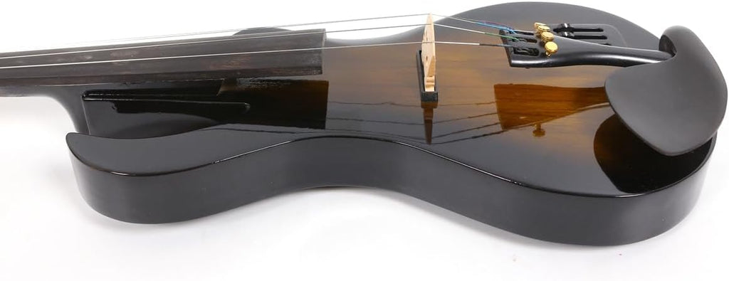 Electric Violin 4/4 Full Size Violin Electric Guitar Shape Support Mp3 Ebony Fittings with Violin Case Bow