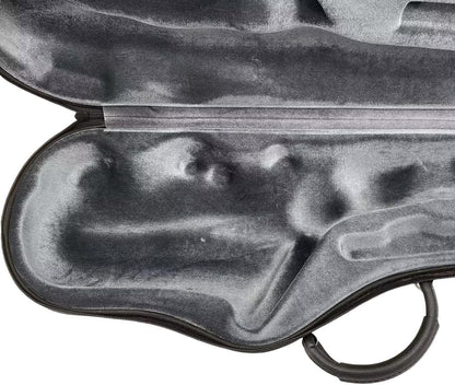 Saxophone Hard Case for Alto Sax with Adjustable Straps,Handle Composite Carbon Fiber Waterproof Silver