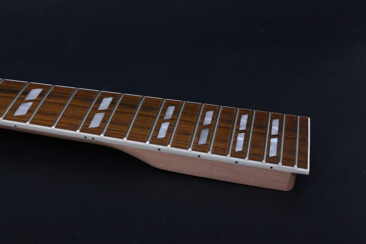 Electric Guitar Neck 22 Fret 25.5Inch Mahogany Rosewood Fretboard Parallel Inlay Paddle Head