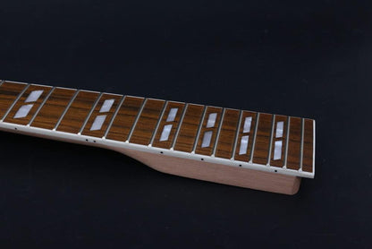 Electric Guitar Neck 22 Fret 25.5Inch Mahogany Rosewood Fretboard Parallel Inlay Paddle Head