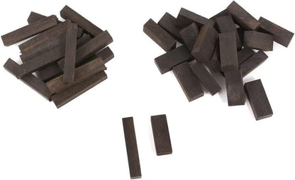 4/4 Violin Nut Saddle Pure Ebony Wood Replace Violin Nut Saddle 4/4 3/4 Size Violin Accessories Blank Wood (2Set)