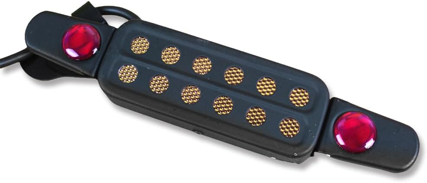 Sound Hole Pickups 12 Soundhole Magnetic Pickups with 1/4Inch Jack for Acoustic Classic Guitars (Black-Red)