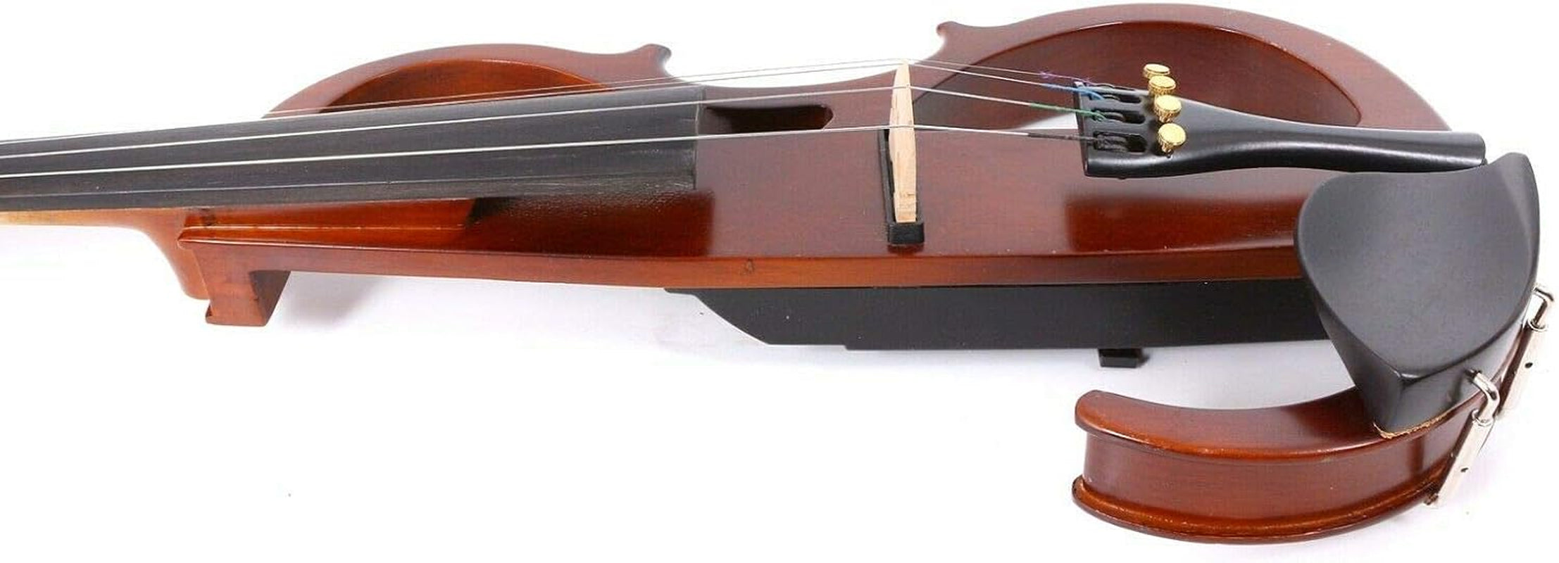 4/4 Electric Violin Silent Solid Wood Powerful Sound Support Headphone AMP Free Violin Case Bow Full Size Red