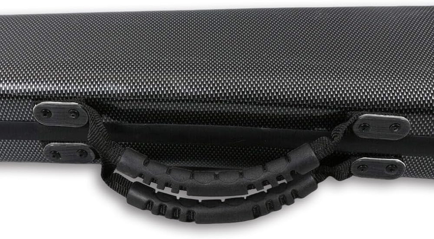 Double Bass Bow Case Carbon Fiber Bow Box String Bass Bow German Bow Hold 2Pcs Bows Strong (Black)