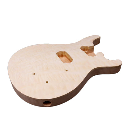 1Set Guitar Kit Guitar Neck 22Fret Quilted Maple Cap Guitar Body Mahogany Maple Guitar Fretboard DIY Guitar