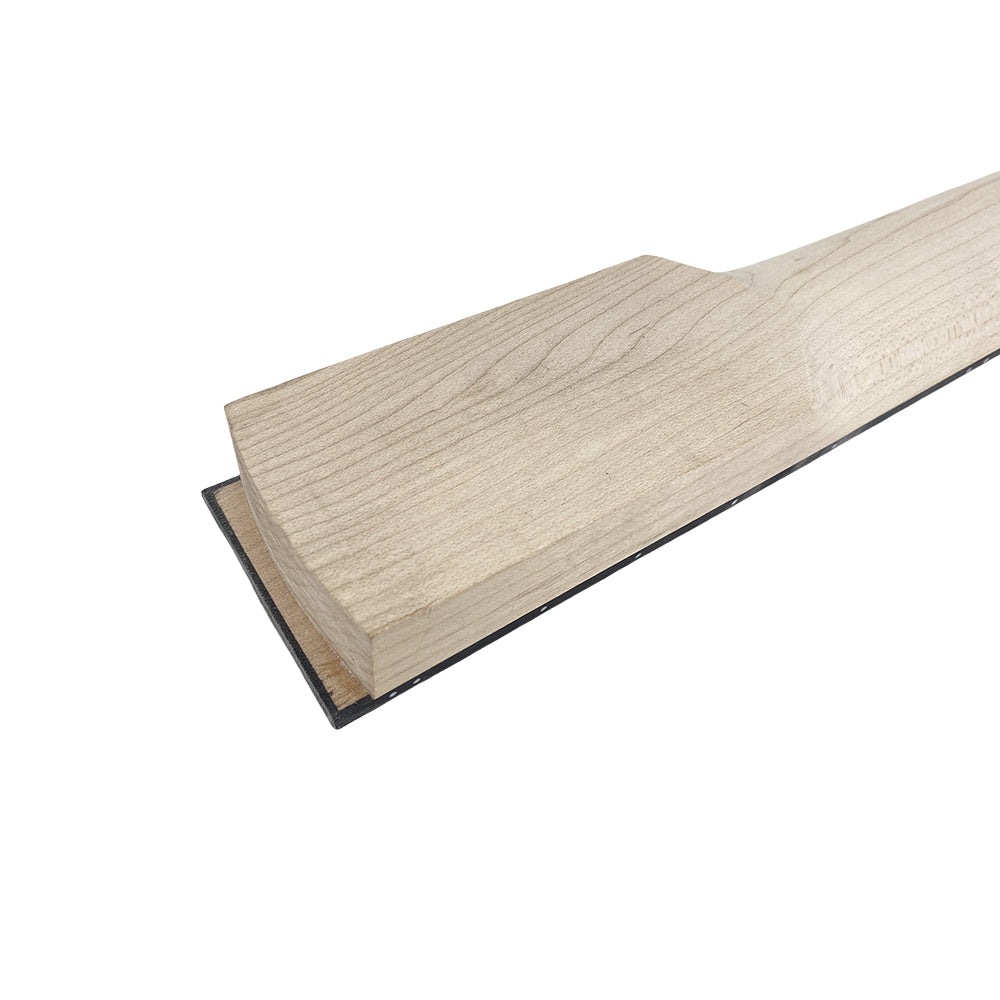 Yinfente Unfinished Electric Guitar Neck Replacement 24 Fret 25.5 Inch Maple Wood Fretboard Binding Headstock