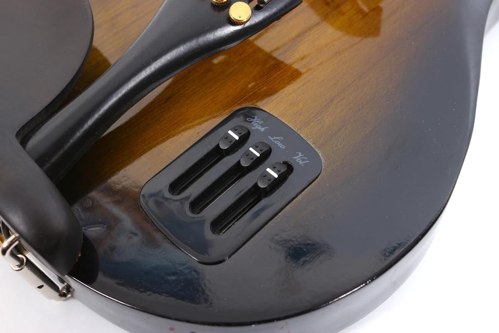 Electric Violin 4/4 Full Size Violin Electric Guitar Shape Support Mp3 Ebony Fittings with Violin Case Bow