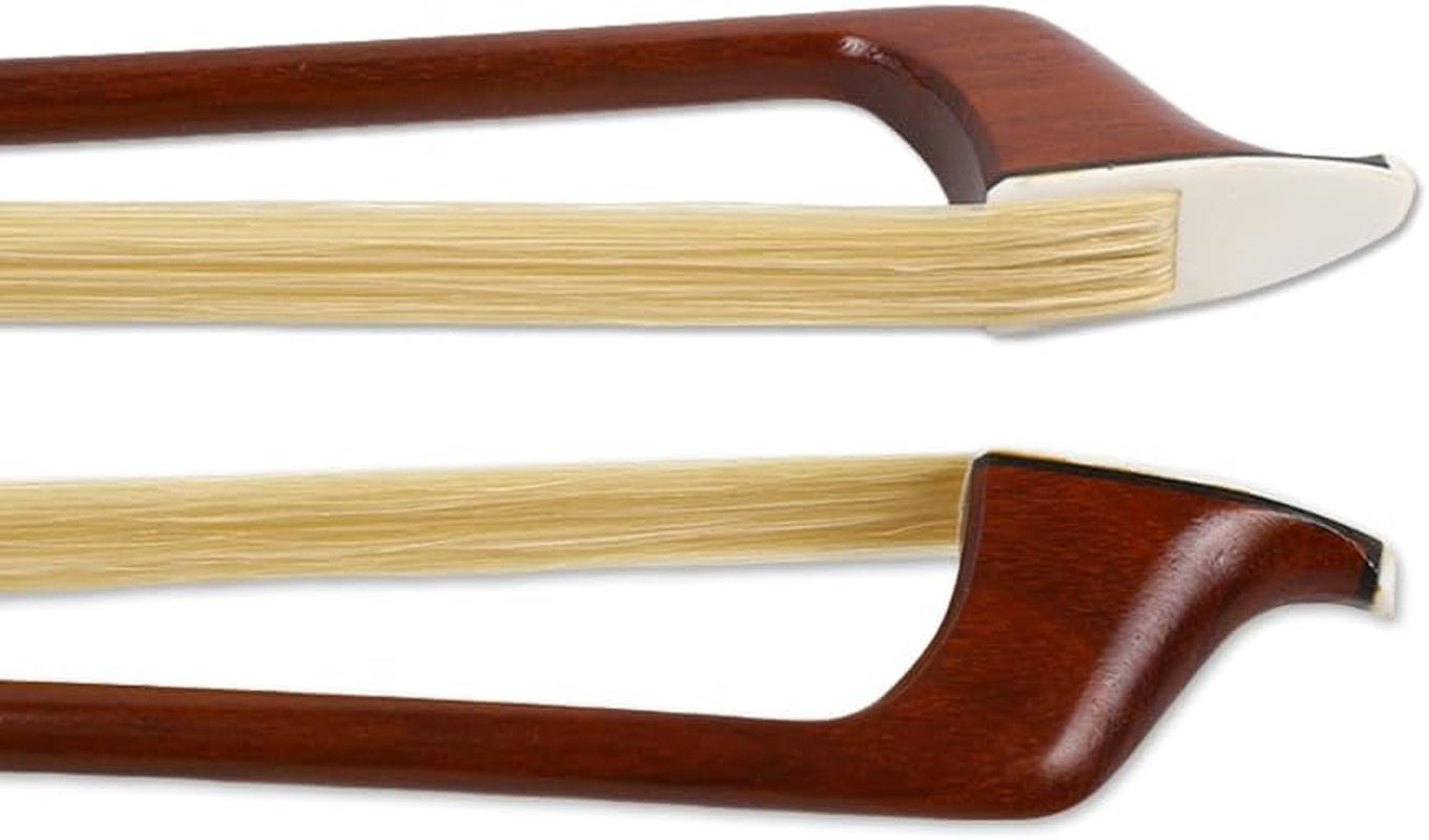 3/4 Upright Double Bass Bow Brazilwood German Bow Natural Bow Hair Well Balanced