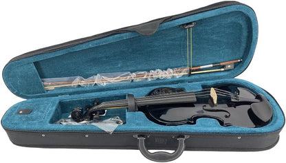 Acoustic Electric Violin 4/4 Full Size Violin Profesional 4 String Maple Spruce for Student,Violin for Beginners with Case,Brazilwood Bow,Cable,Cleaning Cloth,Rosin
