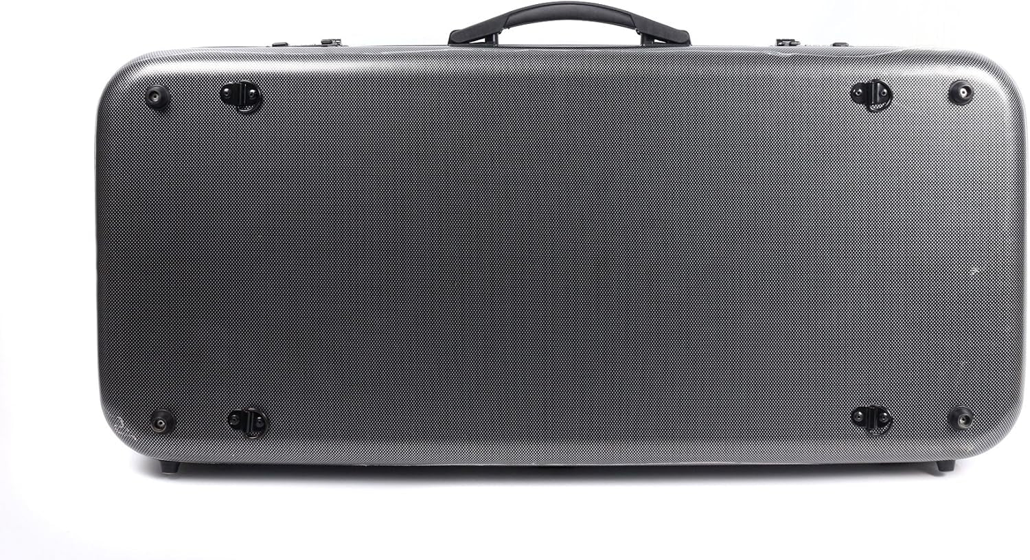 Double Violin Case Viola Case Mixed Carbon Fiber Violin Box 4/4 Full Size (Black)