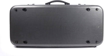 Double Violin Case Viola Case Mixed Carbon Fiber Violin Box 4/4 Full Size (Black)