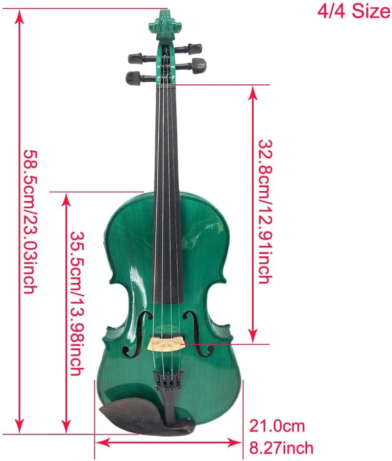 Acoustic Violin Electric Violin 4/4 Full Size Violin 4 String Maple Spruce for Student,Violin for Beginners Violin Case,Brazilwood Bow,Cable,Cleaning Cloth,Rosin,Bridge