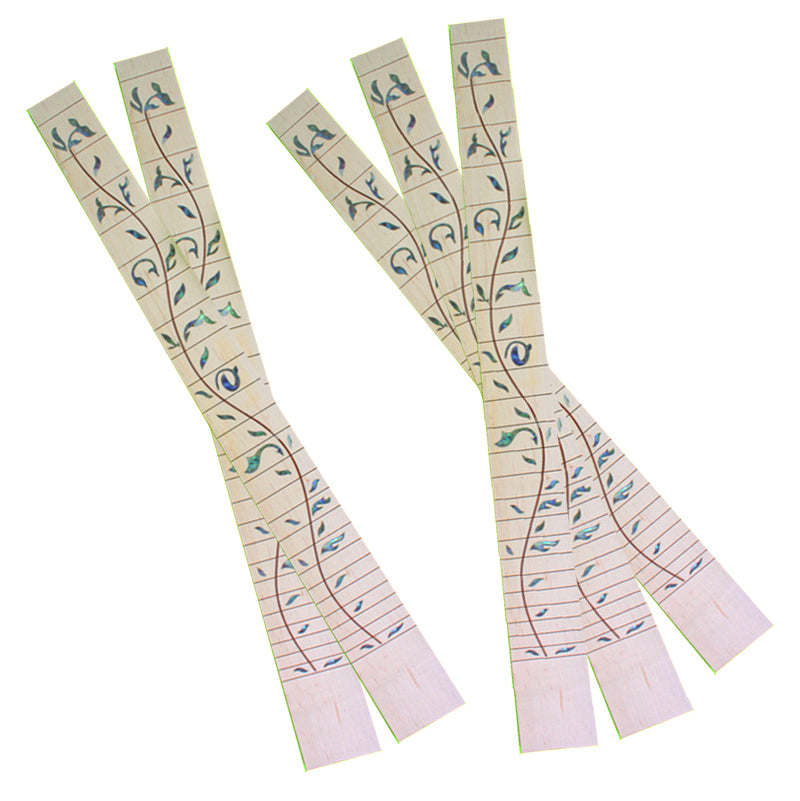 Yinfente 5pc Electric Guitar Fretboard 25.5 Inch 24 fret maple white color leaves Inlay