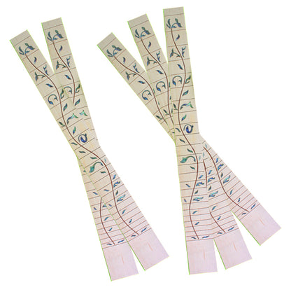 Yinfente 5pc Electric Guitar Fretboard 25.5 Inch 24 fret maple white color leaves Inlay