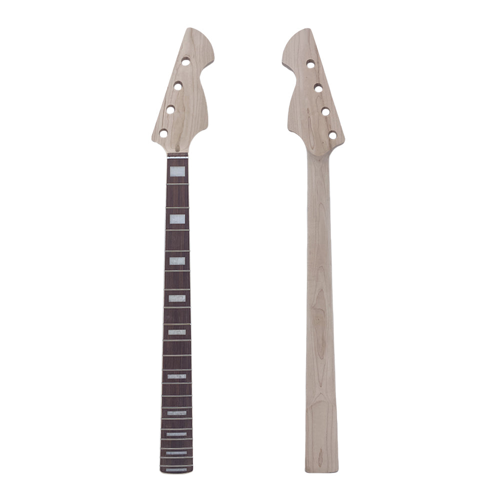 Yinfente unfinished Bass guitar neck 20fret 30inch Maple Rosewood fretboard Nice Inlay DIY electric guitar