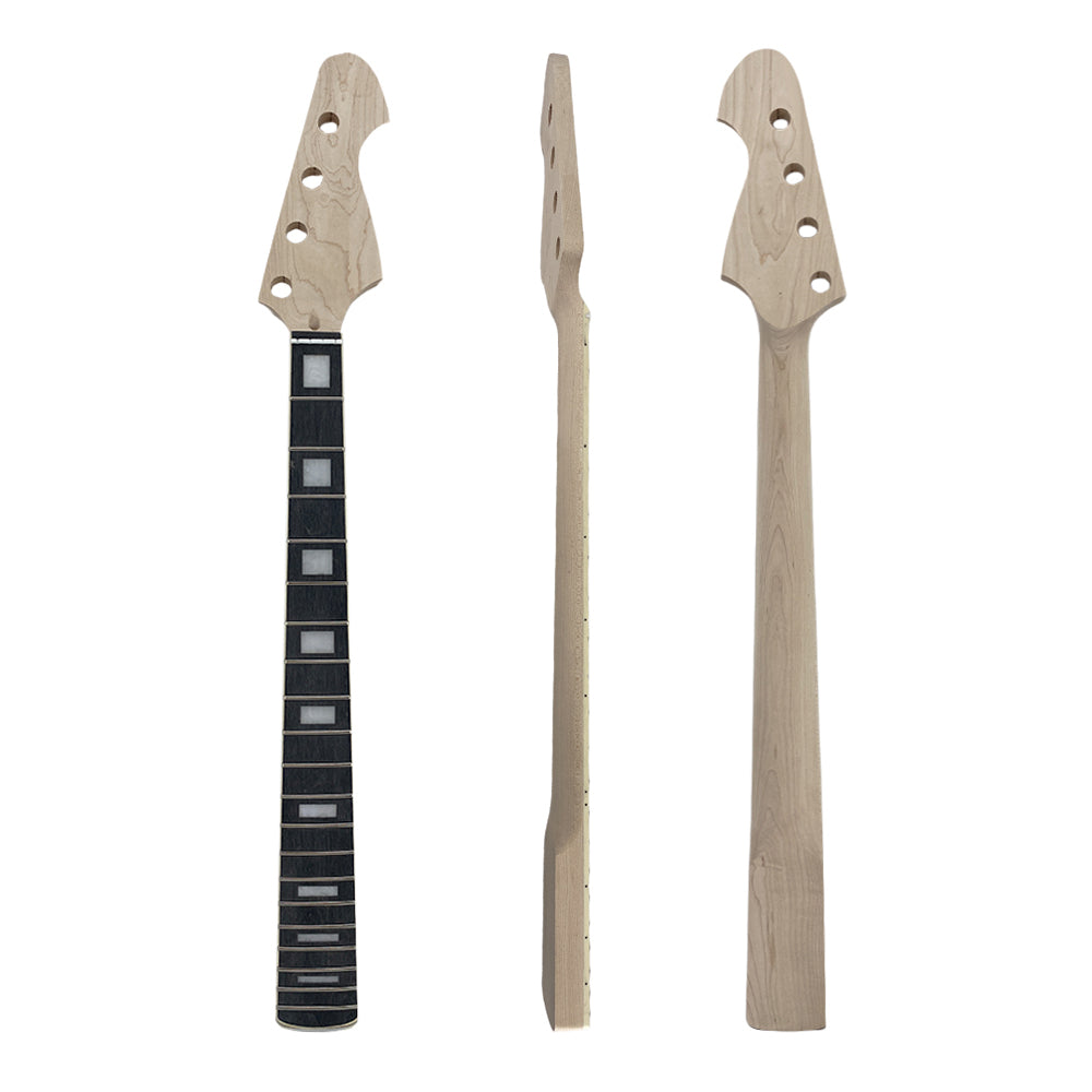 Yinfente 30inch bass guitar neck Maple 20fret Rosewood Fretboard Block inlay DIY guitar