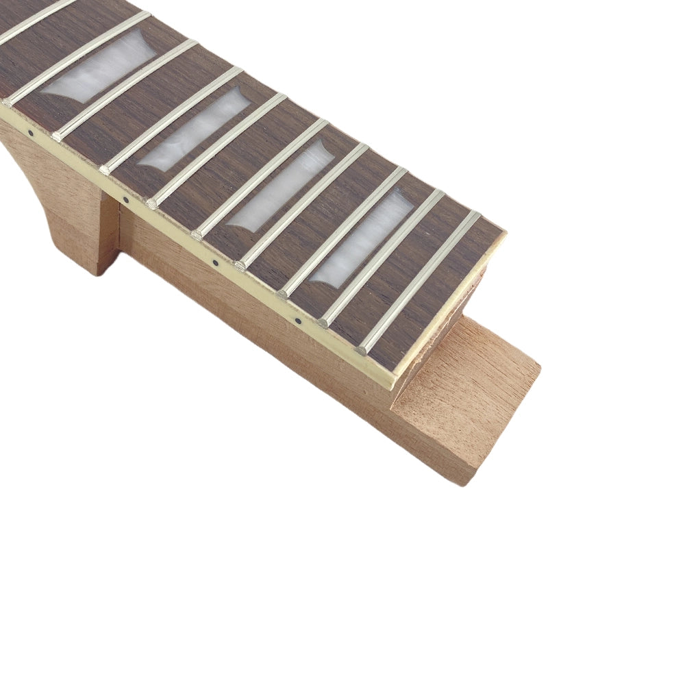 Yinfente Electric Guitar Kit Guitar Neck 22fret 24.75inch electric Guitar Body Mahogany Flame Maple Nice Inlay one piece mahogany wood