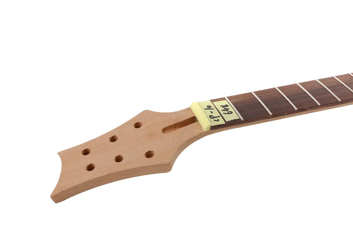 Yinfente Electric Guitar Neck 24Fret 25.5inch Mahogany+ebony Bolt on heel DIY Guitar Project