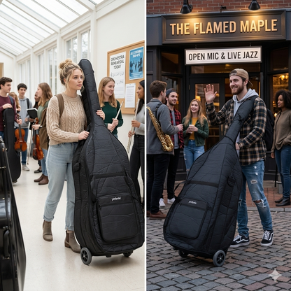 yinfente New Upright double bass Buggies String Bass Buggie Buggy The Bass Wheel Alternative Transport Carry Bass
