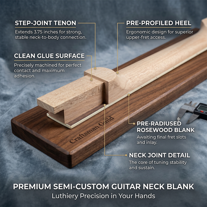 Yinfente Mahogany DIY Electric Guitar Neck 22Fret 24.75inch Unfinished Trapezoid Set in for Lp guitar necks parts
