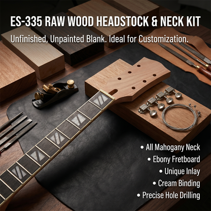 Yinfente DIY Electric guitar Kit Guitar neck Guitar body Mahogany Rosewood Semi Hollow 335 guitar
