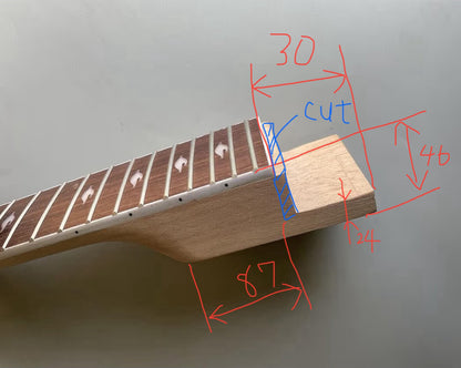 Yinfente new paddle neck mahogany rosewood fretboard 22 frets 24.75 inch nice inlays with binding prs set in heel