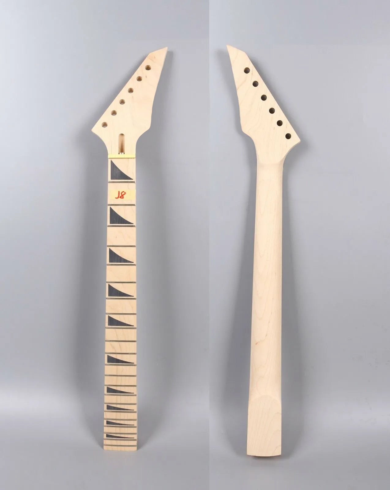 Yinfente Electric Guitar Neck 24 Fret 25.5 Inch Maple Wood Fretboard Guitar Neks Replacement for DIY Guitar Shark Fin Inlay